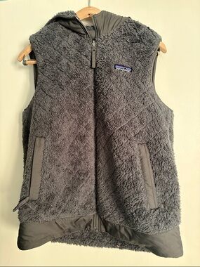 Patagonia Gray Fleece Vest - Zip Front - Reversible